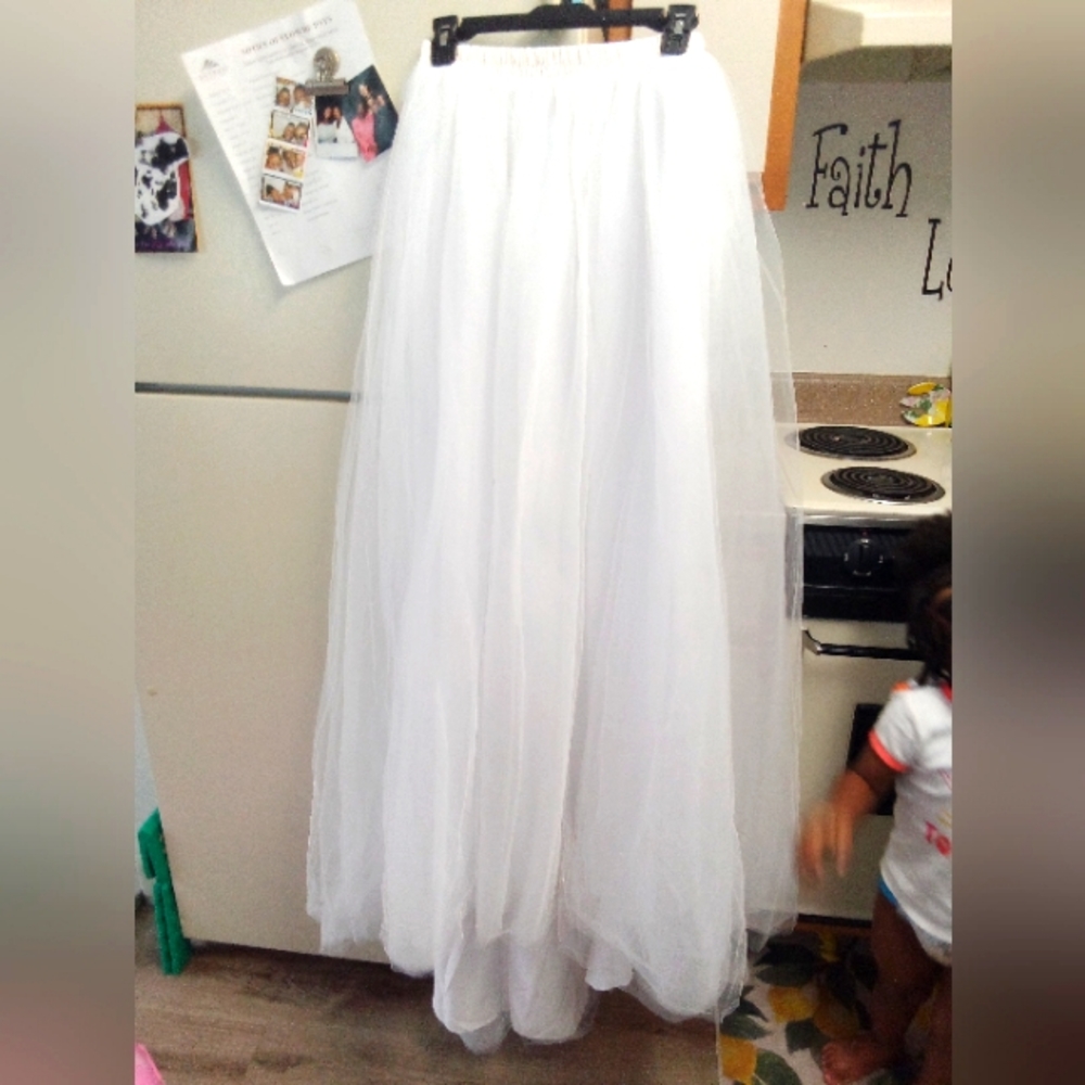 Long tulle skirt